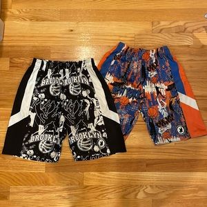 FLOW SOCIETY (2 Pairs) Flow Hoops Brooklyn New York Basketball Shorts Youth M